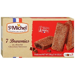 Пирожное StMICHEL [041734] BROWNIES шоколадное с молочным шоколадом 210г*12