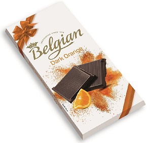 Шоколад THE BELGIAN горький с апельсином /картон/ 100г*25
