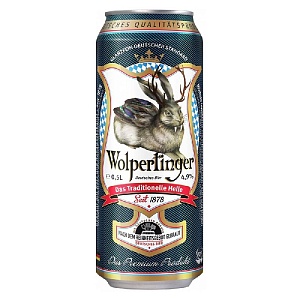 Пиво WOLPERTINGER Das Traditionelle Helle 5,0% светлое /жесть/ 0,5л*24