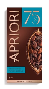 Шоколад APRIORI горький шоколад 75% какао /картон/ 85г*15