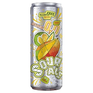 Пивной напиток ORIGAMIKA SOUR ALE MANGO безалкогольный нефильтрованный непастеризованный неосветлённый /жесть/ 330мл*12