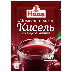 Кисель HAAS Моментальный Вишня 30г*45