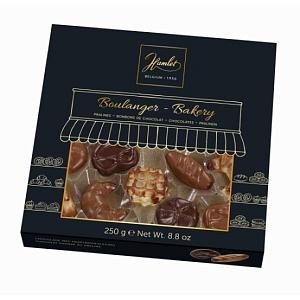 Конфеты HAMLET шоколадные "Пекарня Boulanger" с нач. из орех.пралине /картон/ 250г*12