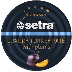 Паштет SETRA PREMIUM LUXURY индейка с черносливом /жесть/ 100г*20