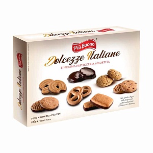 Печенье PIU BUONO печенье ассорти Dolcezze Italiane /картон/ 220г*12