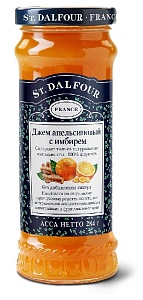 Джем St.Dalfour Апельсин и Имбирь 100% фруктов БЕЗ САХАРА /стекло/ 284г*12