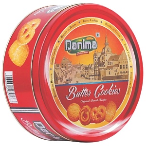 ВЫВОД Печенье DANIMA Butter Cookies сливочное (красная банка) /жесть/ 400г*12