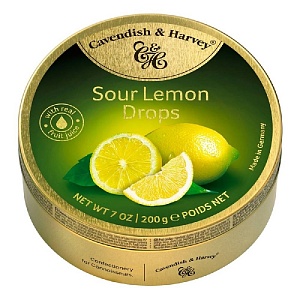 Леденцы CAVENDISH & HARVEY Sour Lemon Drops Лимон /жесть/ 200г*9