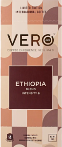 Кофе VERO ETHIOPIA жареный молотый в алюминиевых капсулах (14капсул) /картон/ 75г*6 