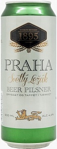 Пиво PRAHA светлый Лежак 4,4% светлое /жесть/ 0,5л*12