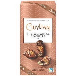 Конфеты GUYLIAN THE ORIGINAL Seashells Морские ракушки с начинкой пралине /сундучок подарочный/ 250г*12