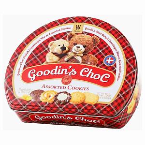 Печенье GOODIN'S Choc Ассорти Датского печенья Мишки /жесть/ 108г*24