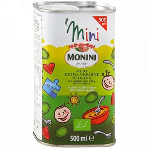 Масло MONINI оливковое IL MINI BIO E.V. /жесть/ 0,5л*6