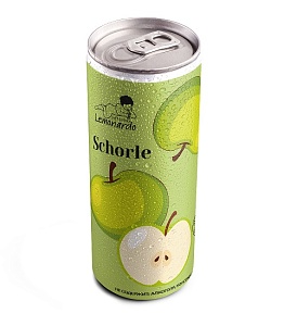 Лимонад LEMONARDO Schorle - Яблочный шорле /жесть/ 330мл*12