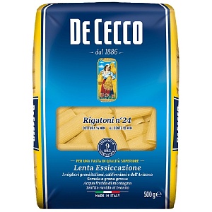 Макаронные изделия DE CECCO №24 Rigatoni (Ригатони) 500г*24