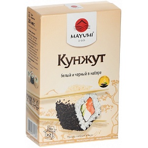 Кунжут MAYUMI белый и черный (2 пакетика*30г) /картон/ 60г*24