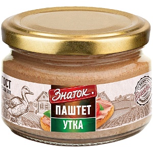 Паштет ЗНАТОК печеночный Утка ГОСТ Р 54348-2011 /стекло/ 200г*6