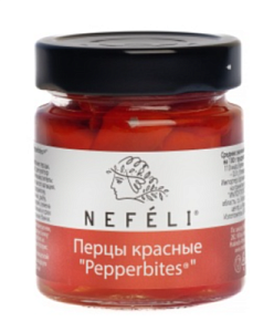 Перцы NEFELI красные "Pepperbites" /стекло/ 215мл*6