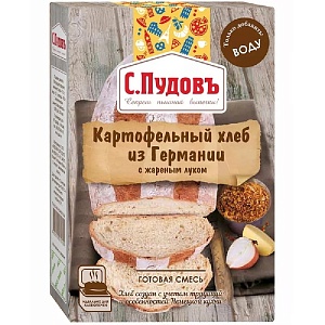 Смесь хлебная С.Пудовъ Картофельный хлеб из Германии с жар.луком карт/кор 500г*15
