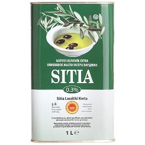 Масло SITIA оливковое E.V. кислотность 0,3% /жесть/ 1л*12