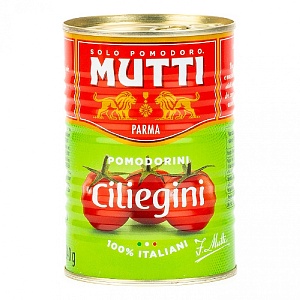 Томаты MUTTI черри в томатном соке /жесть/ 400г*24