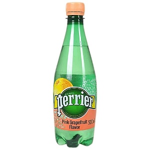 Вода PERRIER натуральная со вкусом грейпфрута газированная /пэт/ 0,5л*24