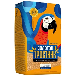 Сахар ЗОЛОТОЙ ТРОСТНИК нерафинированный /пакет/ 900г*10