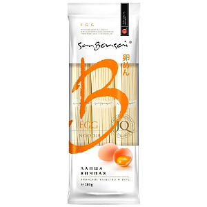 Лапша SANBONSAI яичная EGG /пакет/ 300г*20