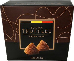 Трюфели BELGIAN TRUFFLES со вкусом Темного шоколада /картон/ 150г*12