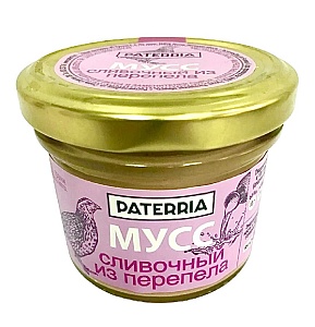 Мусс PATERRIA  сливочный из перепела /стекло/ 90г*8