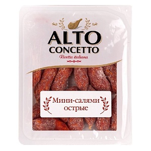 Мини Салями ALTO CONCETTO острые 150г*10