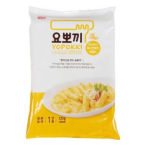 Токпокки YOPOKKI Golden onion butter с маслом золотистого лука (рисовые палочки с соусом 1 порция) /пакет-вакуум/ 120г*20