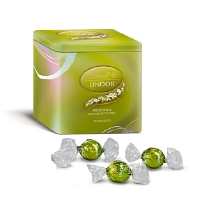 Конфеты LINDT "LINDOR ФИСТАШКА" в жестяном кубе 175г*4