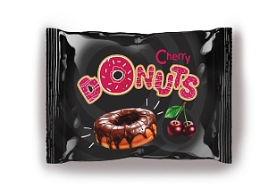 Пончик Dr.Snack Cherry Donut глазированный c вишневой начинкой 40г*12