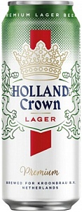 Пиво HOLLAND CROWN Премиум светлое 4,8% /жесть/ 0,5л*24