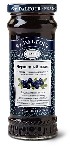 Джем St.Dalfour Черника 100% фруктов БЕЗ САХАРА /стекло/ 284г*12