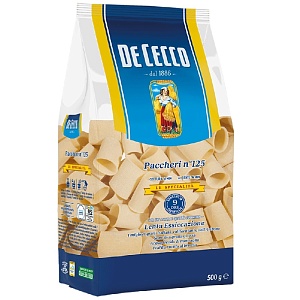 Макаронные изделия DE CECCO №125 Paccheri (Паккери) 500г*12