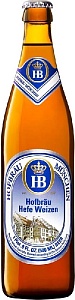 Пиво HOFBRAU Munchner Weisse 5.1% нефильтрованное /стекло/ 0,5л*20