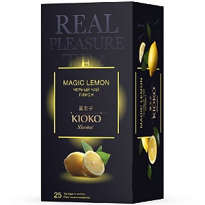 Чай KIOKO Limited MAGIC LEMON черный с ароматом лимона (25пак.*2г) 50г*8