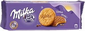 Печенье MILKA из цельнозерновой муки с овсяными хлопьями покрытое молочным шоколадом Choco Grains 126г*20