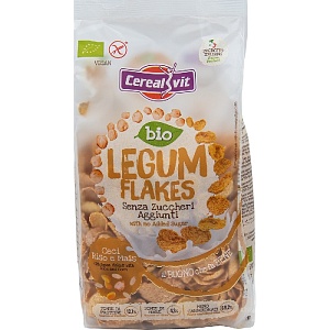 Хлопья CEREALVIT LEGUM FLAKES Хрустящие бобовые кукурузно-рисовые с чечевицей БИО 200г*6