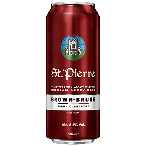 Пивной напиток ST.PIERRE BRUNE 6.5% темное /жесть/ 0,5л*24