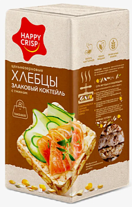 Хлебцы HAPPY CRISP злаковый коктейль с тмином 60г*15