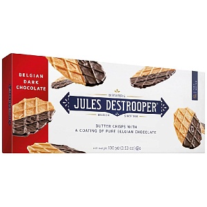 Печенье JULES-DESTROOPER "Butter Crisps" с темным шоколадом, 100г*12