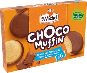 Пирожные StMICHEL [042471] CHOCO MUFFIN бисквитные покрытые молочным шоколадом 180г*9