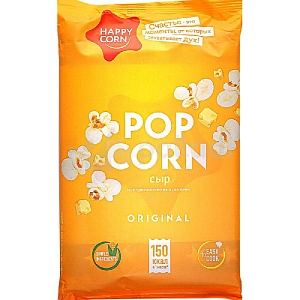 Попкорн HAPPY CORN для СВЧ Сырный /мягкая упаковка/ 100г*24