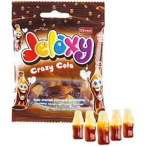 Мармелад JELAXY Crazy Cola Кола (80г*12 шоубокс) 80г*72