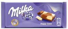 Шоколад MILKA молочный с белым Счатливая Корова - Happy Cows 100г*23