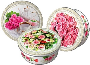 ВЫВОД Печенье REGNUM Розовый этюд /жесть/ 400г*12