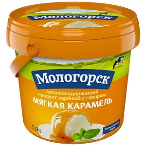 Карамель МОЛОГОРСК Мягкая молокосодержащая м.д.ж. 5% /пэт/ 400г*12